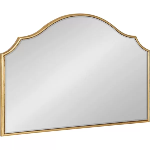 Kate and Laurel Leanna Glam Horizontal Wall Mirror 275 x 315 Gold Sophisticated Large Mirror for WallGold