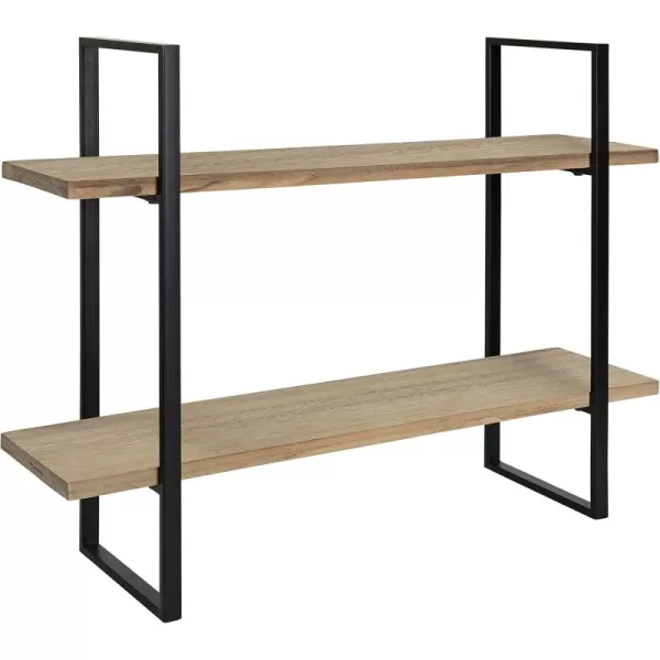 Kate and Laurel Leigh Wood and Metal Wall Shelf 30quot x 24quot White and Gold Unique Modern Glam Home Decor with Efficient Storage Shelves for Smaller SpacesNatural