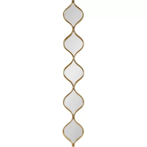 Kate and Laurel Loxi Slim Teardrop Panel Wall Mirror 7 x 42 Gold Glam Tall Teardrop Mirror Wall Decor for Use as Skinny Entryway Mirror or Decorative Bedroom Mirror