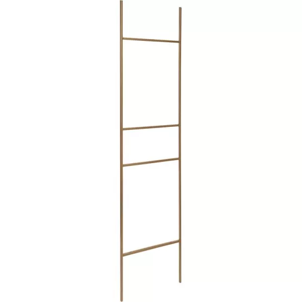 Kate and Laurel Poggi Metal Leaner Ladder Valet 1775quot x 67quot Gold Glam Sophisticated Wall Decor AccentGold