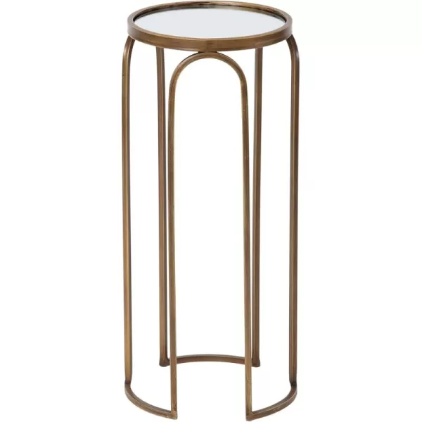 Kate and Laurel Pomeroy Traditional Vintage Glam Metal Drink Table for Display and Home Dcor 11x11x24 GoldGold