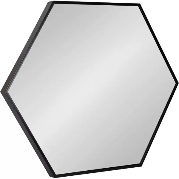 Kate and Laurel Rhodes 6Sided Hexagon Wall Mirror 3075x3475 BlackBlack