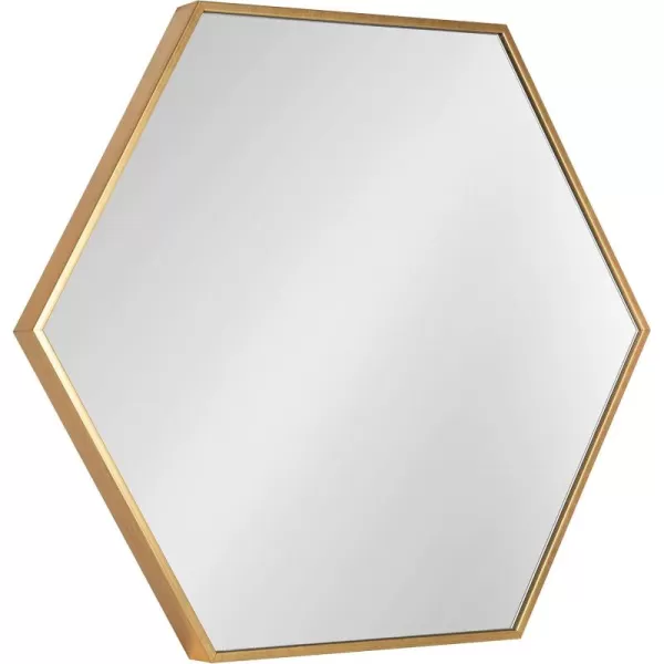 Kate and Laurel Rhodes 6Sided Hexagon Wall Mirror 3075x3475 BlackGold