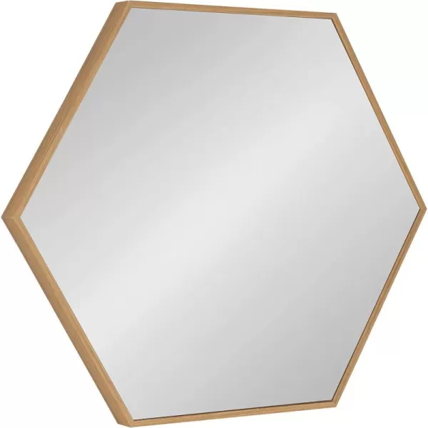 Kate and Laurel Rhodes 6Sided Hexagon Wall Mirror 3075x3475 BlackNatural