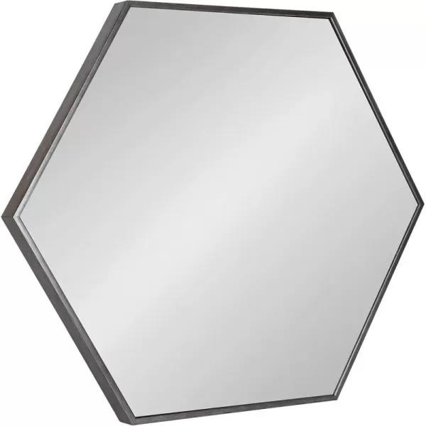 Kate and Laurel Rhodes 6Sided Hexagon Wall Mirror 3075x3475 BlackSilver