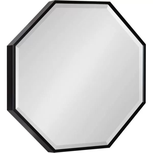 Kate and Laurel Rhodes Modern Octagon Wall Mirror Gold 25x25 InchesBlack