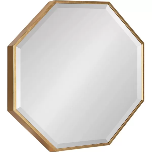 Kate and Laurel Rhodes Modern Octagon Wall Mirror Gold 25x25 InchesGold