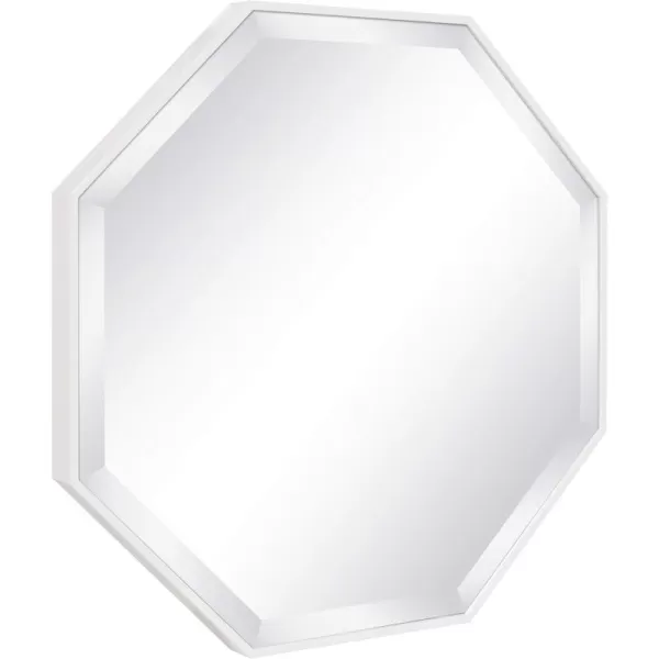 Kate and Laurel Rhodes Modern Octagon Wall Mirror Gold 25x25 InchesWhite