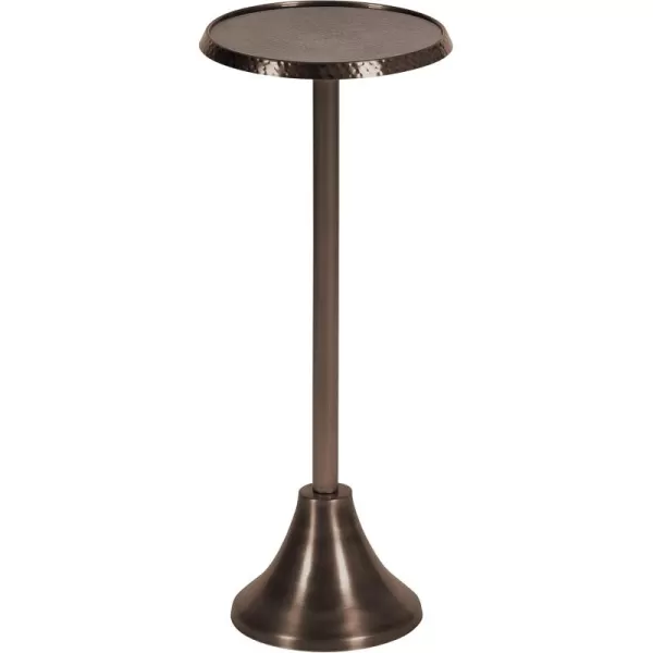 Kate and Laurel Sanzo Bohemian Side Table 9 x 9 x 23 Gold Decorative Pedestal End Table for Display and StorageBronze