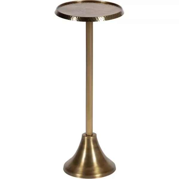 Kate and Laurel Sanzo Bohemian Side Table 9 x 9 x 23 Gold Decorative Pedestal End Table for Display and StorageGold