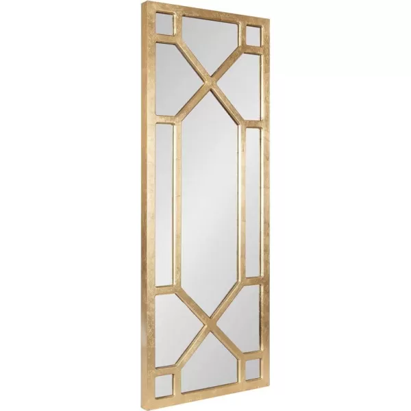 Kate and Laurel Vanderford Glam Panel Framed Wall Mirror 18 x 47 Gold Modern Full Length Mirror for WallGold