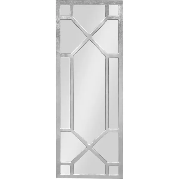 Kate and Laurel Vanderford Glam Panel Framed Wall Mirror 18 x 47 Gold Modern Full Length Mirror for WallSilver