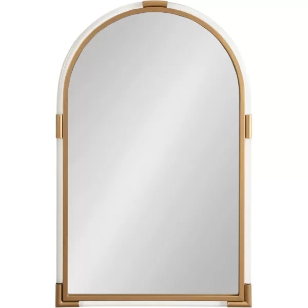 Kate and Laurel Arceo Modern Glam Acrylic Arch Mirror 22 x 34 Gold Arched Mirror Decor with Metal Detailing for Use as Bathroom Vanity Mirror Above SinkGold