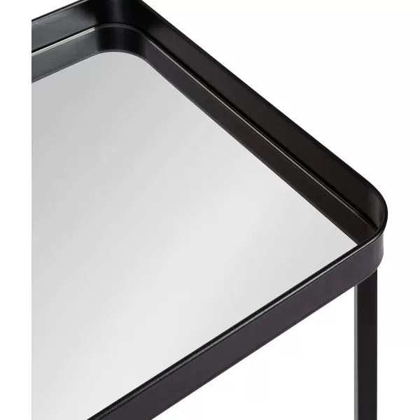 Kate and Laurel Celia Modern Side Table 18 x 12 x 26 Black Foldable Rectangular End Table for Storage and DisplayBlack