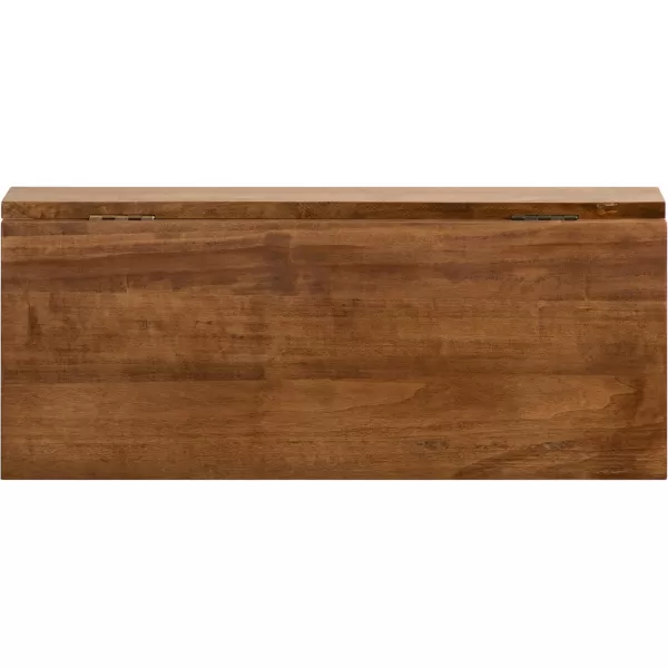 Kate and Laurel Corblynd Wood Wall Mounted Desk 30x16x16 WhiteGoldRustic BrownBlack