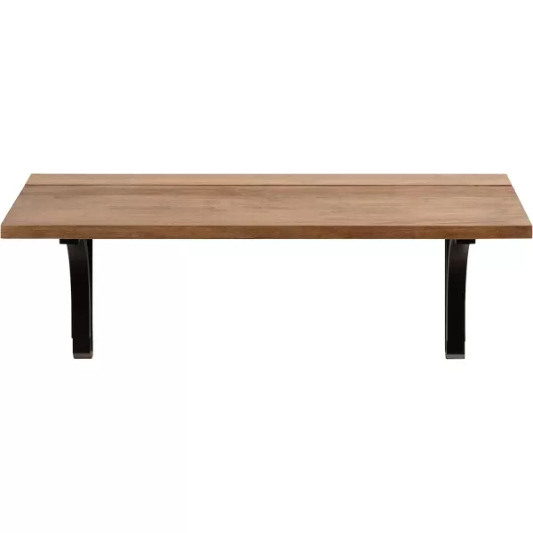 Kate and Laurel Corblynd Wood Wall Mounted Desk 30x16x16 WhiteGoldRustic BrownBlack