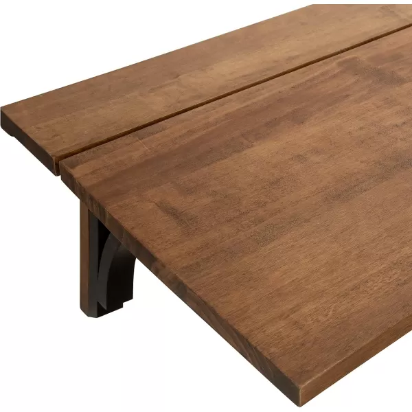 Kate and Laurel Corblynd Wood Wall Mounted Desk 30x16x16 WhiteGoldRustic BrownBlack