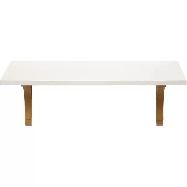 Kate and Laurel Corblynd Wood Wall Mounted Desk 30x16x16 WhiteGoldWhiteGold
