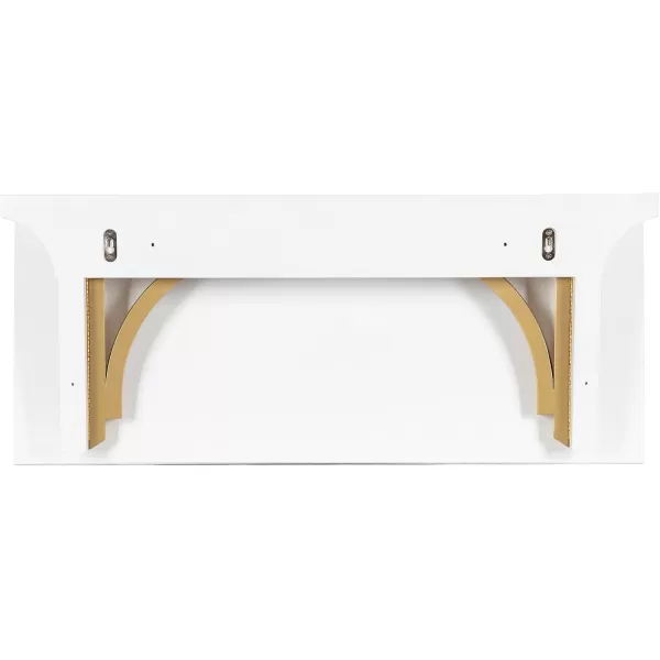 Kate and Laurel Corblynd Wood Wall Mounted Desk 30x16x16 WhiteGoldWhiteGold