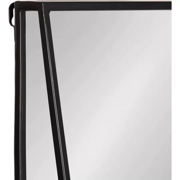 Kate and Laurel Lintz Modern Mirror with Storage Shelf 18quot x 24quot BlackBlack