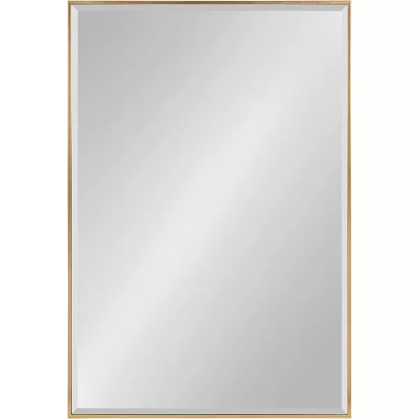 Kate and Laurel Rhodes Modern Square Wall Mirror 2875 x 2875 inches Black Chic Contemporary Accent Mirror for WallGold