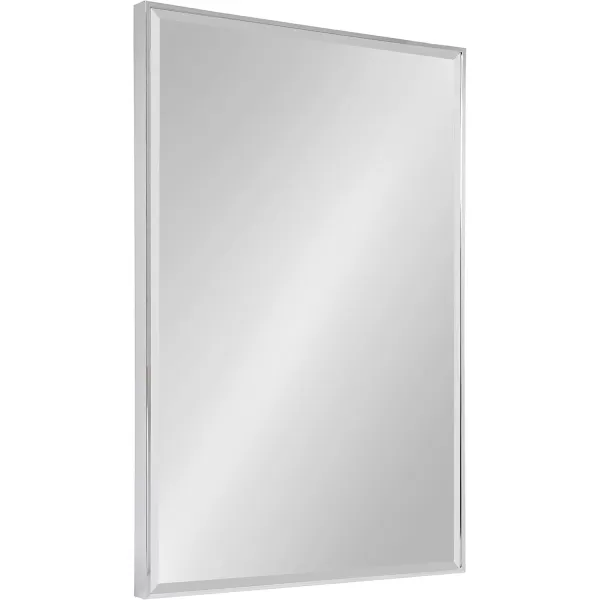 Kate and Laurel Rhodes Modern Square Wall Mirror 2875 x 2875 inches Black Chic Contemporary Accent Mirror for WallSilver