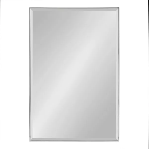 Kate and Laurel Rhodes Modern Square Wall Mirror 2875 x 2875 inches Black Chic Contemporary Accent Mirror for WallSilver