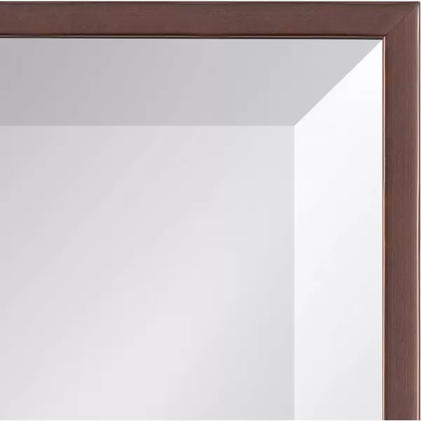 Kate and Laurel Rhodes Modern Wall Mirror 2475quot x 3675quot Bronze Decorative Rectangular Wall Accent