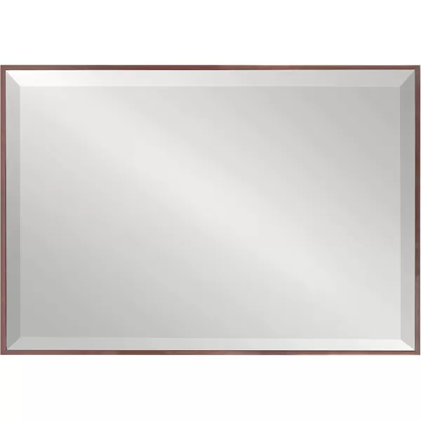 Kate and Laurel Rhodes Modern Wall Mirror 2475quot x 3675quot Bronze Decorative Rectangular Wall Accent