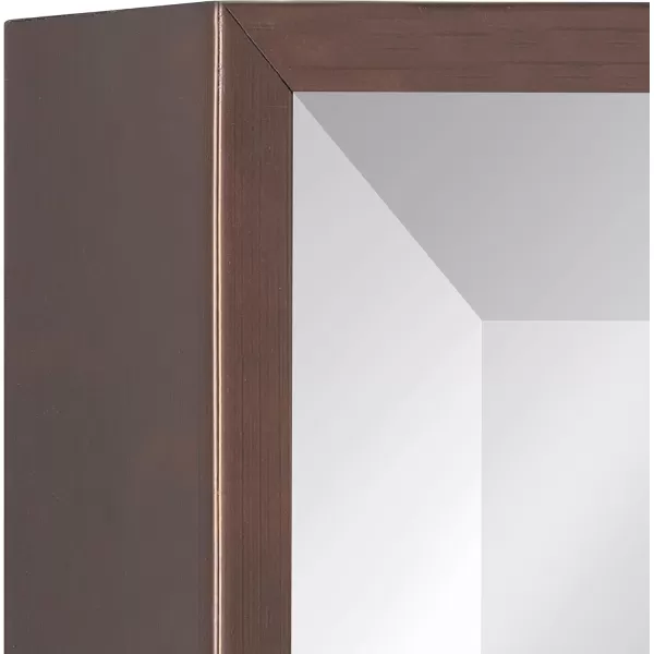 Kate and Laurel Rhodes Modern Wall Mirror 2475quot x 3675quot Bronze Decorative Rectangular Wall Accent