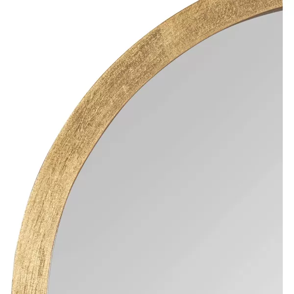 Kate and Laurel Travis Modern Capsule Wood Framed Wall Mirror 12 x 24 Gold Chic Geometric Wall Hanging Mirror for DisplayGold