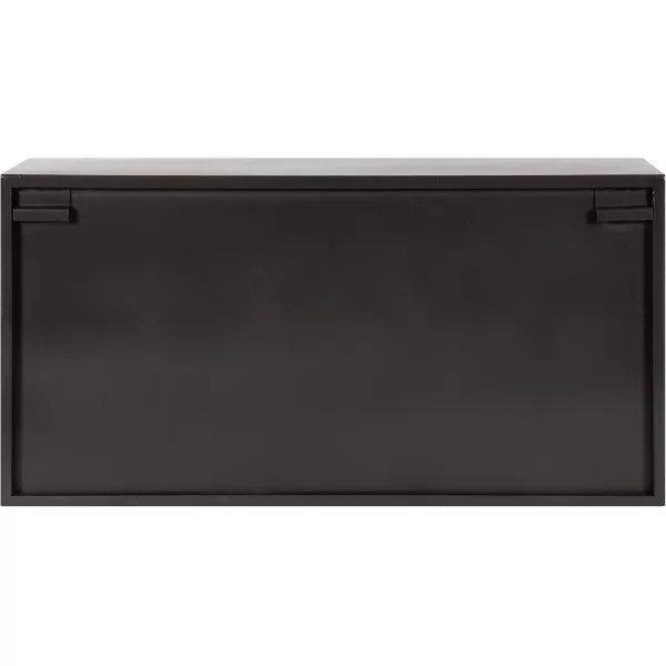 Kate and Laurel Trayce Decorative Modern Wall Cabinet 12 x 24 Gray Decorative Floating Storage Cabinet for Wall