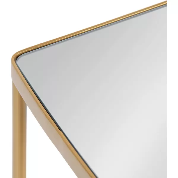 Kate and Laurel Trubey Modern Storage Side Table 1575 x 8 x 246 Gold Contemporary End Table with Mirrored TopGold