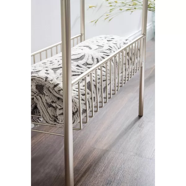 Kate and Laurel Trubey Modern Storage Side Table 1575 x 8 x 246 Gold Contemporary End Table with Mirrored TopSilver