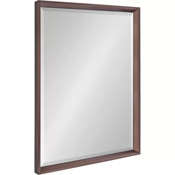 Kate and Laurel Calter Modern Decorative Framed Beveled Wall Mirror 24 x 30 Black Contemporary Rectangle Vanity Mirror for Use as Bathroom Mirror for Over Sink or Refined Entryway MirrorBronze