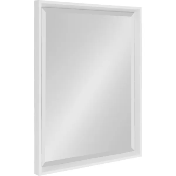 Kate and Laurel Calter Modern Decorative Framed Beveled Wall Mirror 24 x 30 Black Contemporary Rectangle Vanity Mirror for Use as Bathroom Mirror for Over Sink or Refined Entryway MirrorWhite
