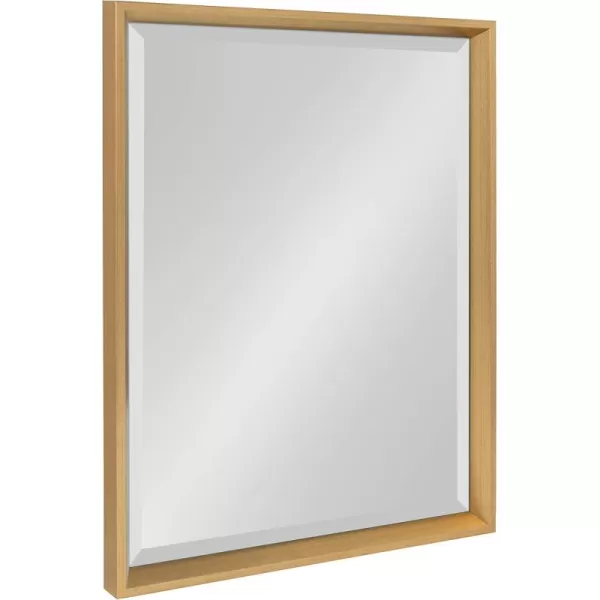 Kate and Laurel Calter Modern Decorative Framed Beveled Wall Mirror 24 x 30 Black Contemporary Rectangle Vanity Mirror for Use as Bathroom Mirror for Over Sink or Refined Entryway MirrorGold