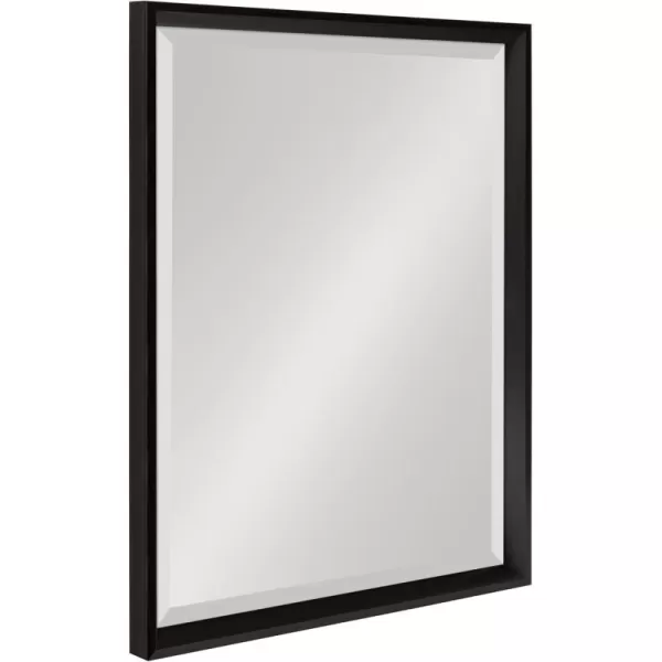 Kate and Laurel Calter Modern Decorative Framed Beveled Wall Mirror 24 x 30 Black Contemporary Rectangle Vanity Mirror for Use as Bathroom Mirror for Over Sink or Refined Entryway MirrorBlack