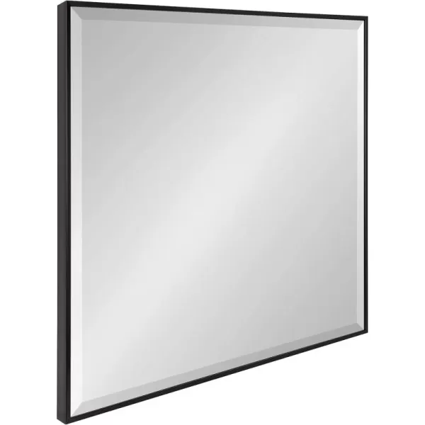 Kate and Laurel Rhodes Modern Square Wall Mirror 2875 x 2875 inches Black Chic Contemporary Accent Mirror for WallBlack