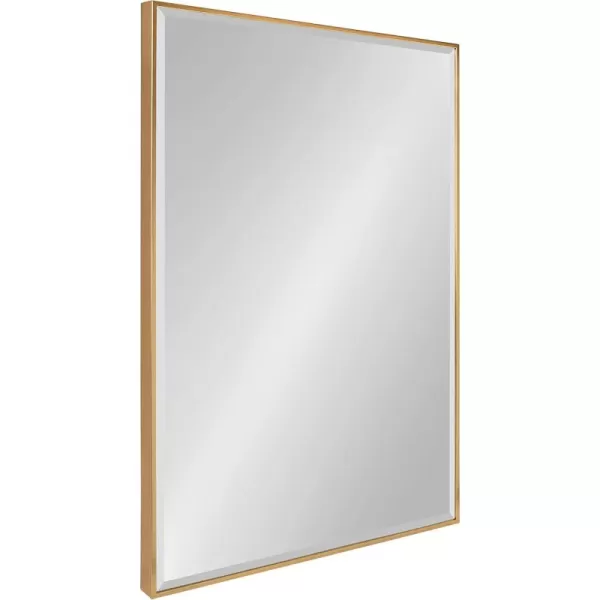 Kate and Laurel Rhodes Modern Square Wall Mirror 2875 x 2875 inches Black Chic Contemporary Accent Mirror for WallGold