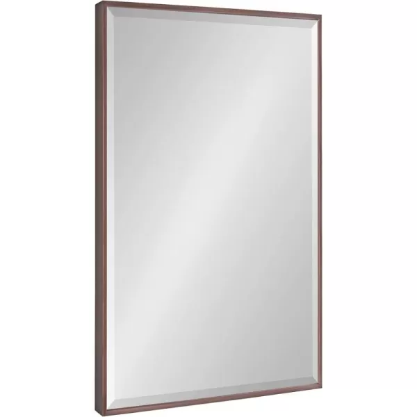 Kate and Laurel Rhodes Modern Wall Mirror 2475quot x 3675quot Bronze Decorative Rectangular Wall Accent