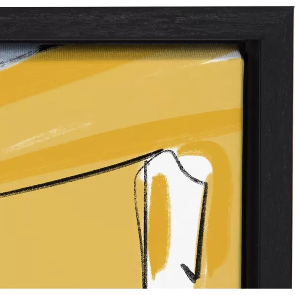 Kate and Laurel Sylvie Gondola Ride Framed Canvas Wall Art by Maggie Stephenson 23x33 Black Chic European Art for Wall
