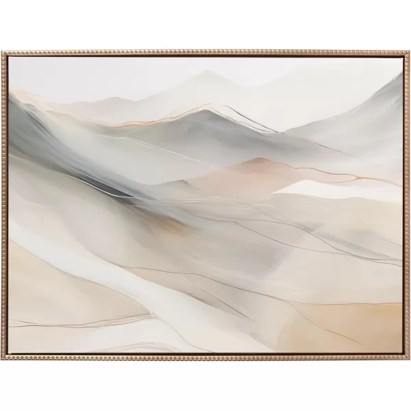 Kate and Laurel Sylvie Beaded Abstract Mystic Mountain Landscape Vintage Framed Canvas Wall Art by The Creative Bunch Studio 315x415 Gold Desert Mountains Art for Wall
