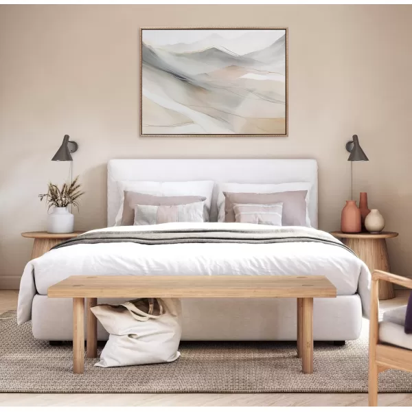 Kate and Laurel Sylvie Beaded Abstract Mystic Mountain Landscape Vintage Framed Canvas Wall Art by The Creative Bunch Studio 315x415 Gold Desert Mountains Art for Wall