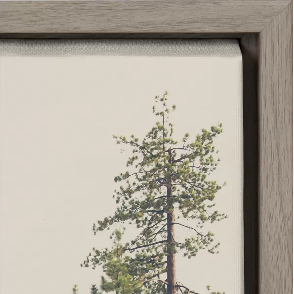 Kate and Laurel Sylvie Lake Tahoe California Mountain Sand Harbor Framed Canvas Wall Art by Laura Evans 23x33 Gray Classic Muted Landscape Photograph Wall ArtGrey