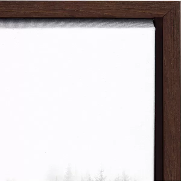 Kate and Laurel Sylvie Lush Green Forest on a Foggy Day Left and Right Framed Canvas Wall Art Set by The Creative Bunch Studio 2 Piece 23x33 Natural Nature Mountains Landscape Art Set for WallBrown