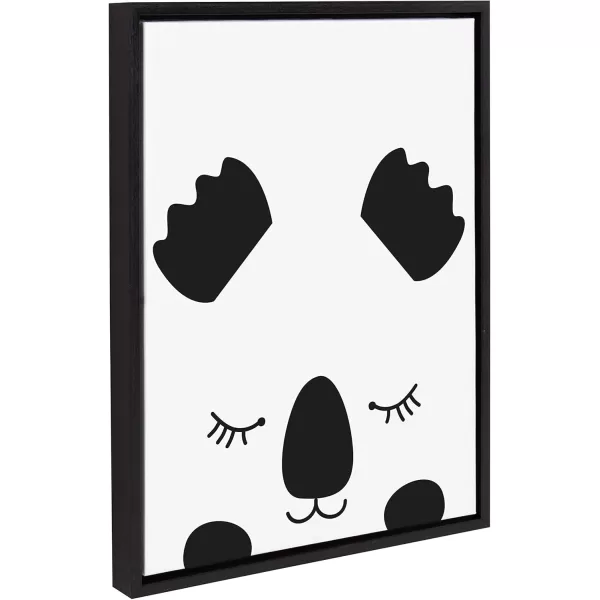 Kate and Laurel Sylvie Modern Baby Koala Framed Canvas Wall Art by Rachel Lee of My Dream Wall 18x24 Natural Baby Animal Art for WallBlack