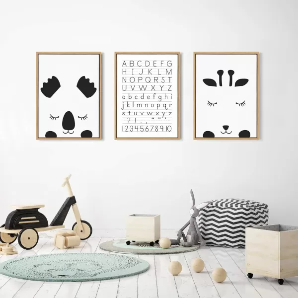 Kate and Laurel Sylvie Modern Baby Koala Framed Canvas Wall Art by Rachel Lee of My Dream Wall 18x24 Natural Baby Animal Art for WallNatural
