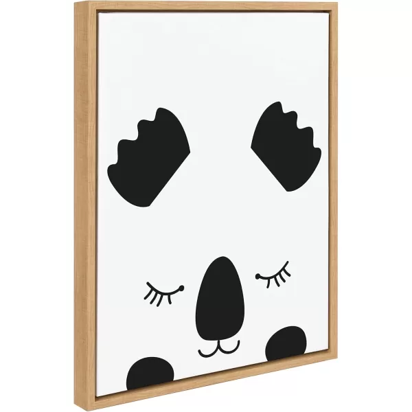 Kate and Laurel Sylvie Modern Baby Koala Framed Canvas Wall Art by Rachel Lee of My Dream Wall 18x24 Natural Baby Animal Art for WallNatural