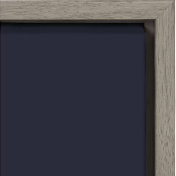 Kate and Laurel Sylvie Narwhal Modern Framed Canvas Wall Art by Amber Leaders Designs 18x24 Gray Minimalist Animal Art Decor